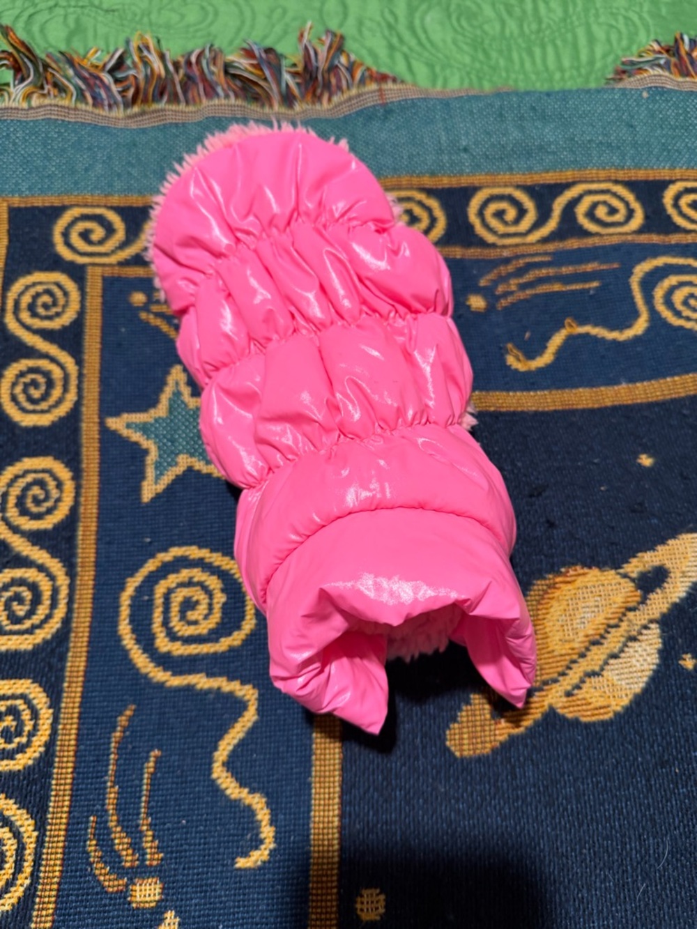 Plush Pink Fuzzy Pet Vest - Bright Pink